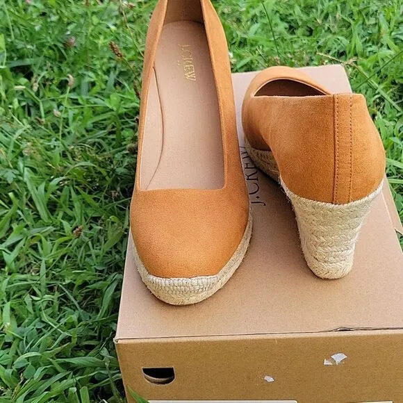 J.Crew Sueded Espadrille Wedges