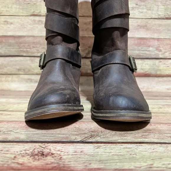 Jeffery Campbell Brown Leather France Heeled Boots