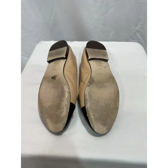 Jeffrey Campbell 'Arabesque' Tan Leather Flats Size 7.5
