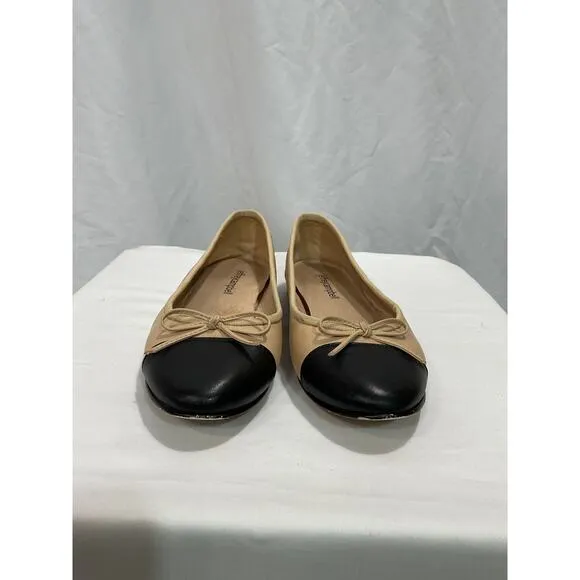 Jeffrey Campbell 'Arabesque' Tan Leather Flats Size 7.5