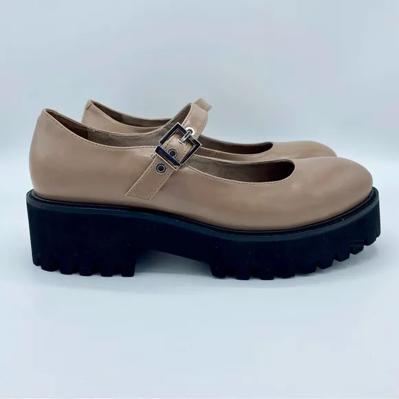 Jeffrey Campbell Beige Box Mary Jane Platform Pump Size 9