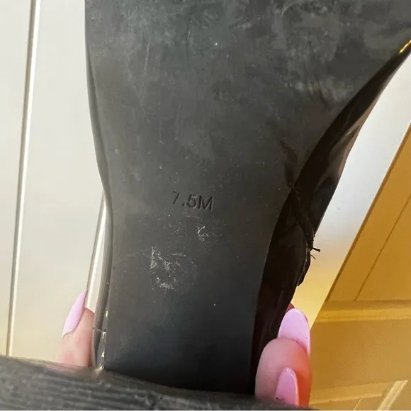 Jeffrey Campbell Black Patent Siren Heeled Boot 7.5
