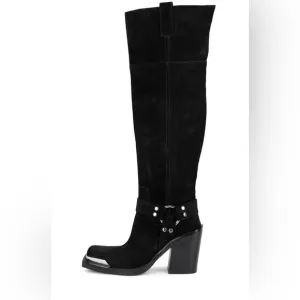 Jeffrey Campbell | Mazatlan Western Over The Knee Suede Boots In Black Size 5.5