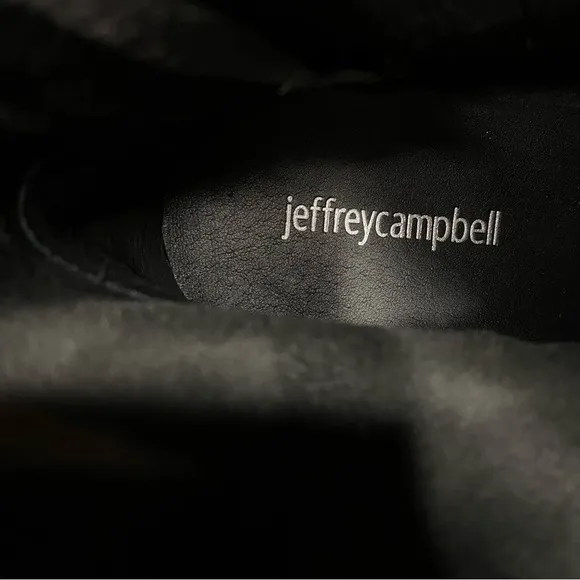 Jeffrey Campbell Operator Harness Black Leather Heeled Boot 9