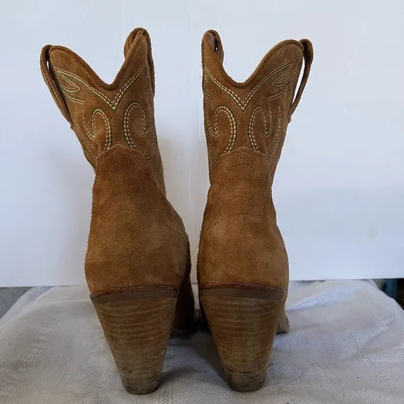 Jeffrey Campbell Southwestern Suede Heeled Boots 6