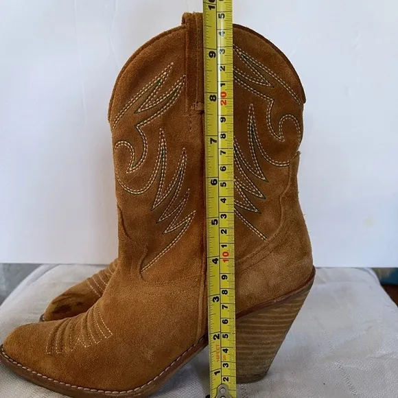 Jeffrey Campbell Southwestern Suede Heeled Boots 6