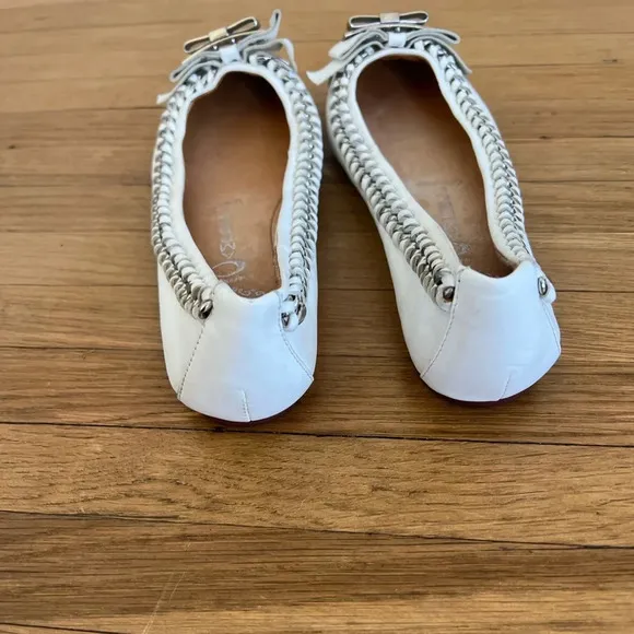Jeffrey Campbell White Leather Carrie B Flats | Size 7