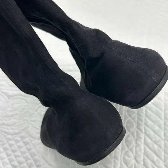 Jenni Kayne •40/10• Tall Washed Black Suede Leather Flat Boots