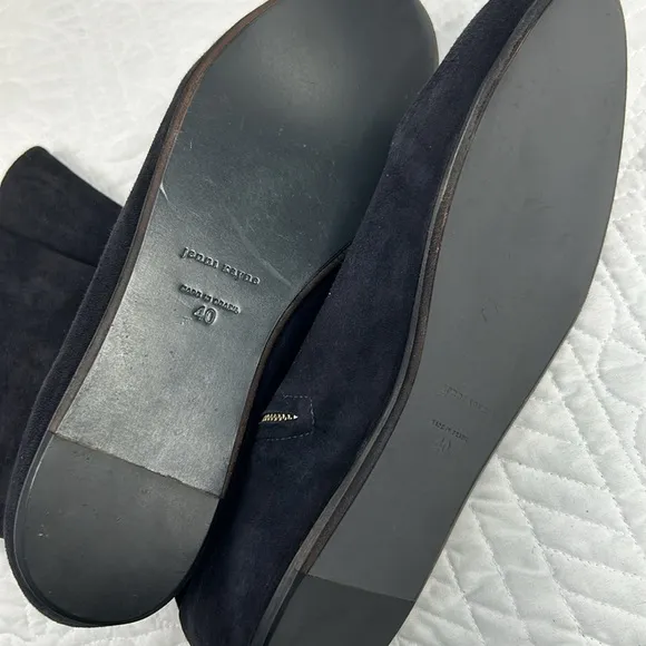Jenni Kayne •40/10• Tall Washed Black Suede Leather Flat Boots