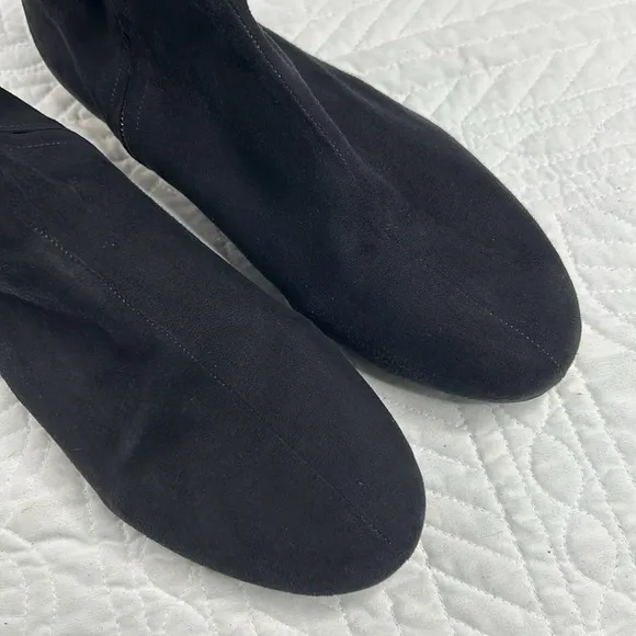Jenni Kayne •40/10• Tall Washed Black Suede Leather Flat Boots