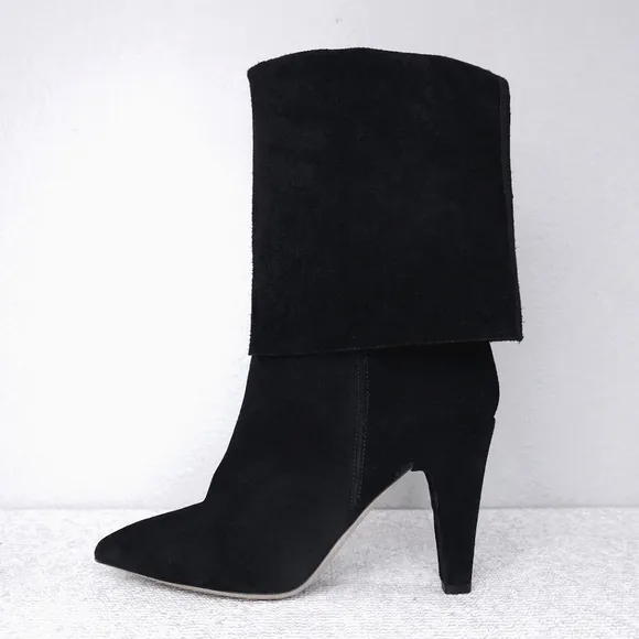 Jerome Dreyfuss Sandie Black Suede Heeled Boots