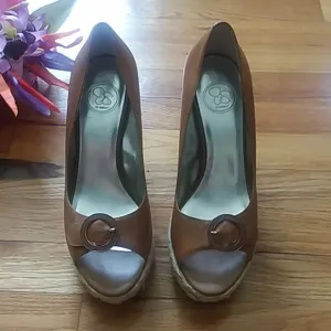 Jessica Simpson Goldie Espadrille Wedges Size 10