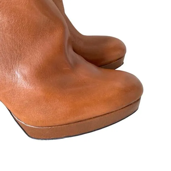 Jessica Simpson Khalen Knee High Brown Leather Heeled Boots size 10