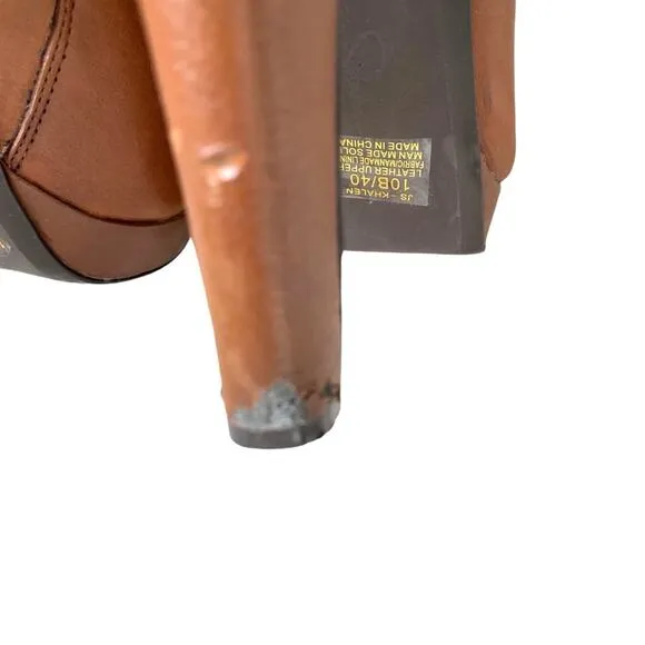 Jessica Simpson Khalen Knee High Brown Leather Heeled Boots size 10