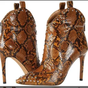 Jessica Simpson Pixillez 3 Wester Heeled Faux Snakeskin Boots