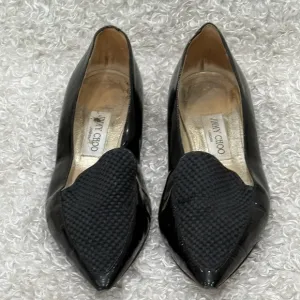 Jimmy Choo Black Patent Leather Ballet Flats