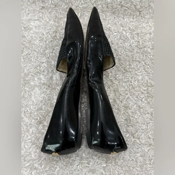 Jimmy Choo Black Patent Leather Ballet Flats