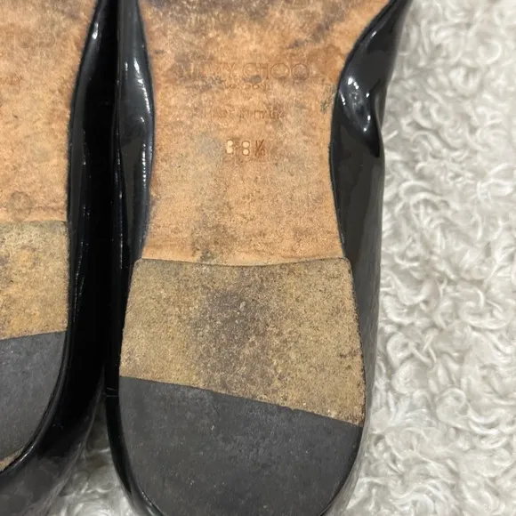 Jimmy Choo Black Patent Leather Ballet Flats