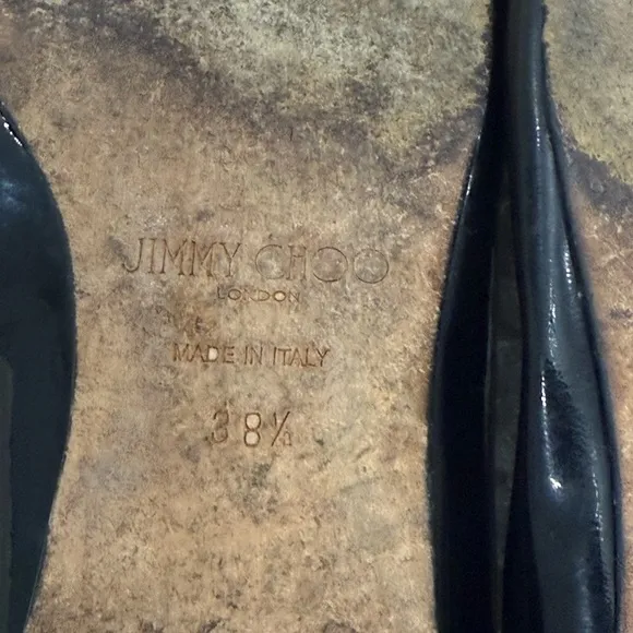 Jimmy Choo Black Patent Leather Ballet Flats