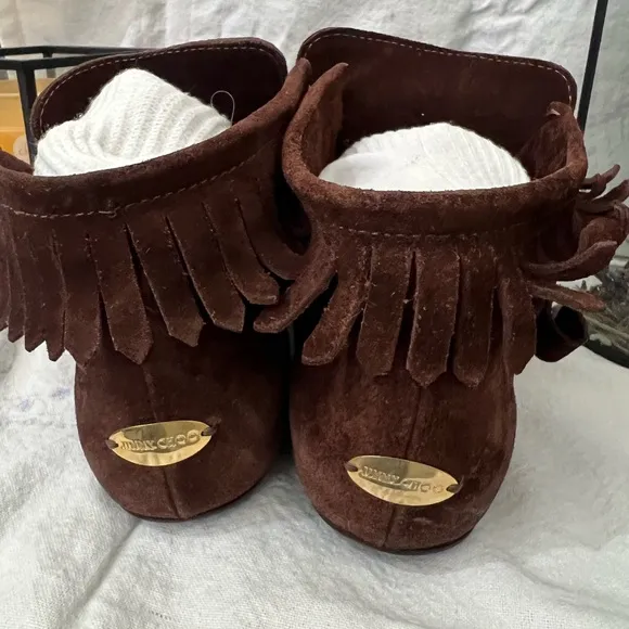 Jimmy Choo Brown Suede Moccasins