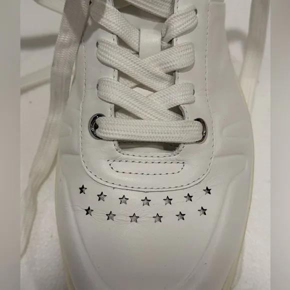 Jimmy Choo Cash leather unisex low trainers