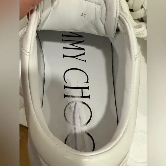 Jimmy Choo Cash leather unisex low trainers