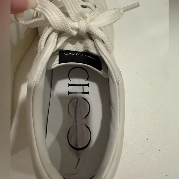 Jimmy Choo Cash leather unisex low trainers
