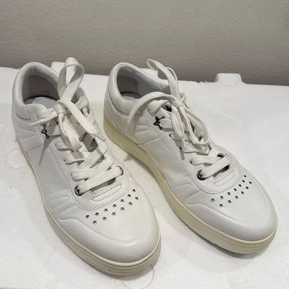 Jimmy Choo Cash leather unisex low trainers