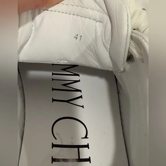 Jimmy Choo Cash leather unisex low trainers