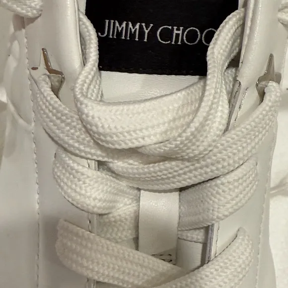 Jimmy Choo Cash leather unisex low trainers