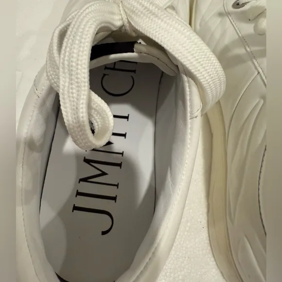 Jimmy Choo Cash leather unisex low trainers
