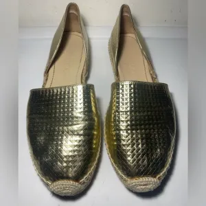 Jimmy Choo Flat gold cubes Murror leather sz 40