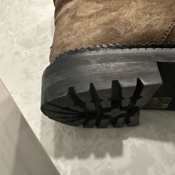 JIMMY CHOO FLAT MINK LINED LACED UP BOOTS