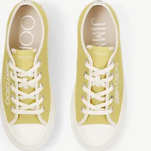 Jimmy Choo Palma Maxi Yellow Canvas Trainers Size 37.5 (7.5)