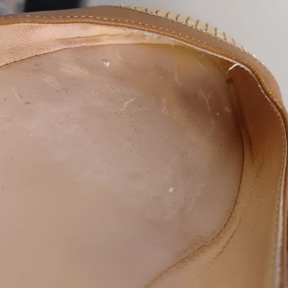 Jimmy Choo Waine Gold Tan Leather Ballet Flats