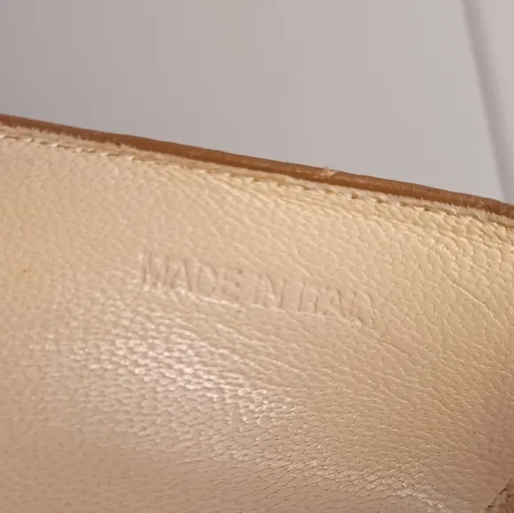 Jimmy Choo Waine Gold Tan Leather Ballet Flats