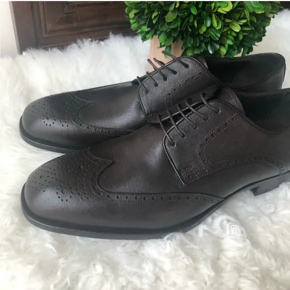 J.Lindeberg Brown Brogue Oxford Shoes