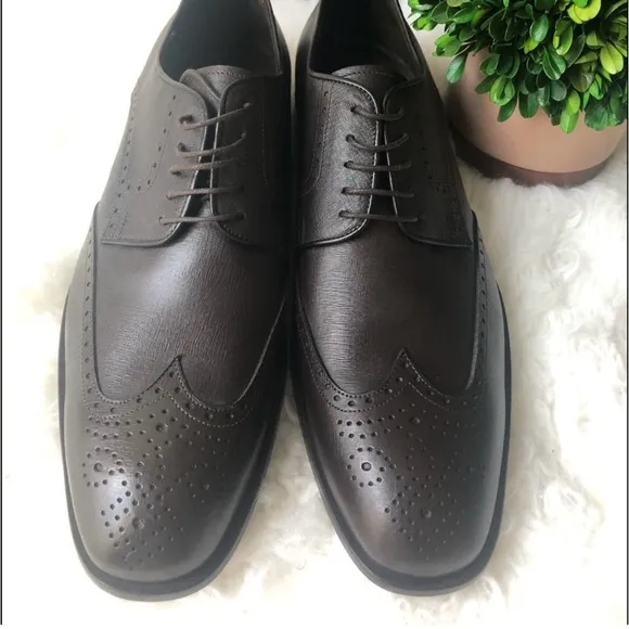 J.Lindeberg Brown Brogue Oxford Shoes