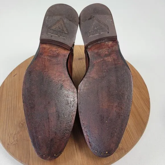 John Fluevog Brown Leather Cap Toe Brogue Oxford Shoes - Men's Size 8.5