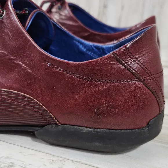 John Fluevog Red Leather Oxford Mens Shoes
