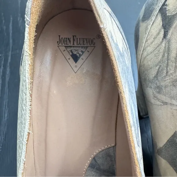 John Fluevog Women's Kendra Pointed Leather Floral Shoes - Size 11