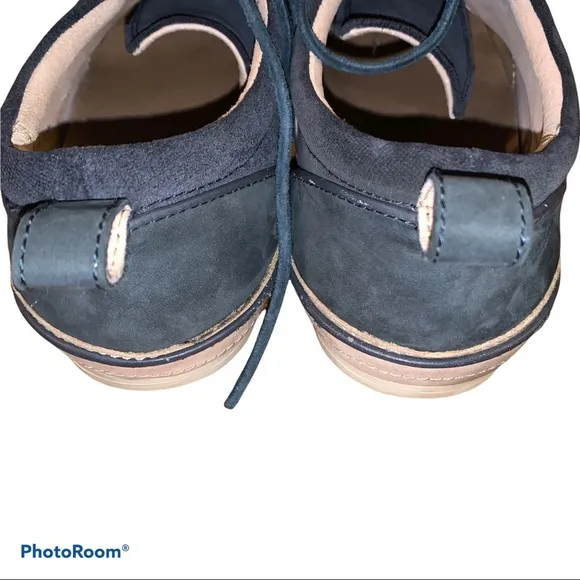 John Varvatos Blue Leather Redding Oxford Sneaker Shoe size 8.5