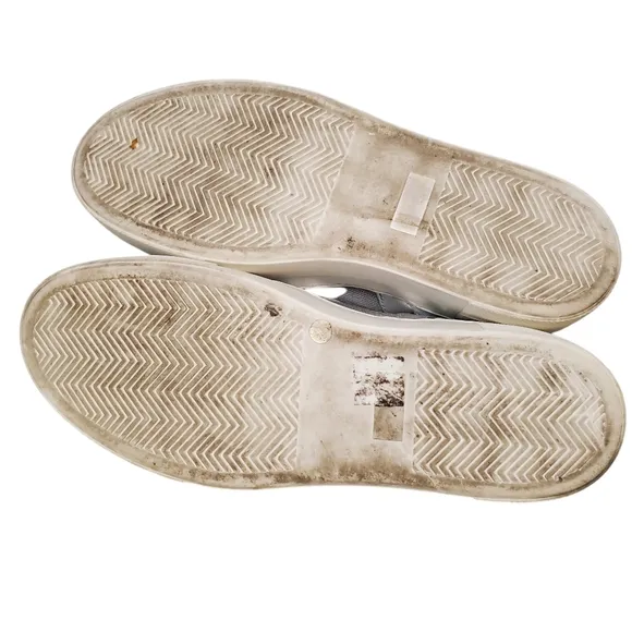 Johnny Was Butterfly Embroidered Silver Metallic Sneaker Boat Loafer 'Vinny'