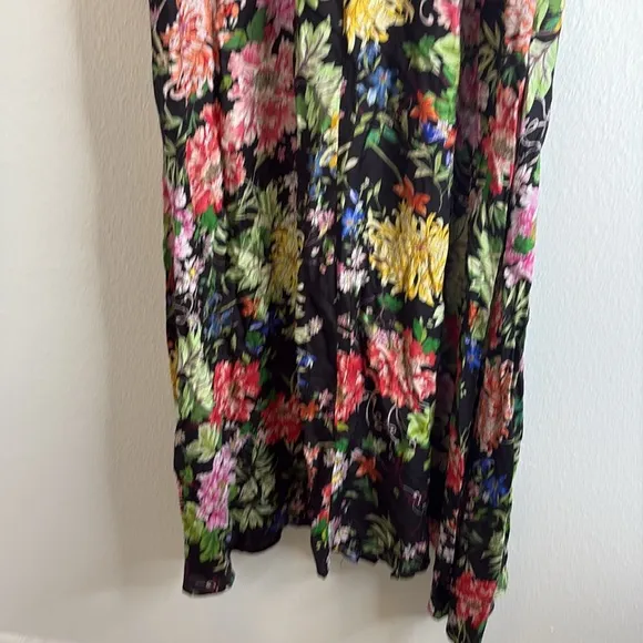 Johnny Was California Women's Metalli Notte Long Maxi Dress Floral Black