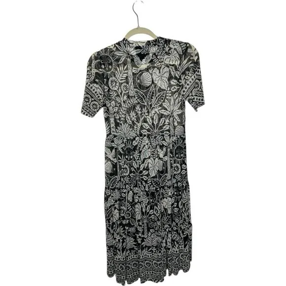 Johnny Was Jade Luciana Mesh Tiered Midi Dress Size M Whimsigoth Clairvoyant