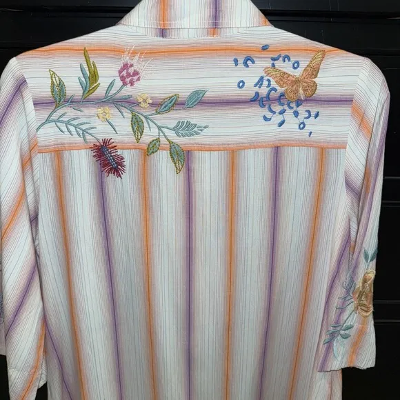 JOHNNY WAS NWT Indalo Henley Kimono Sleeve Dress Small Embroidered Boho