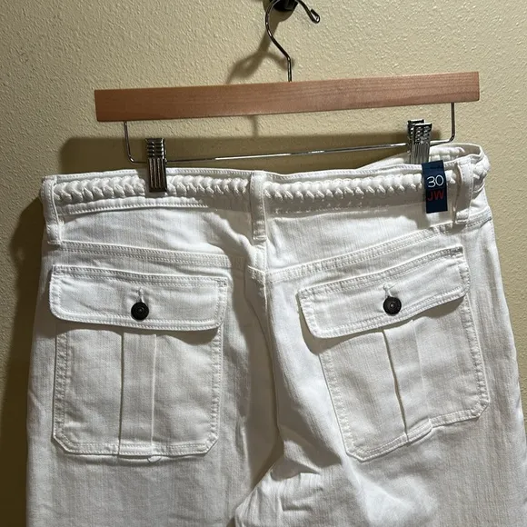 JOHNNY WAS NWT size 30 The Braided Waist Wide-Leg Stretch Denim Jeans