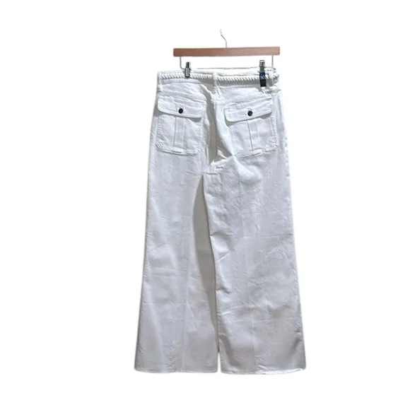 JOHNNY WAS NWT size 30 The Braided Waist Wide-Leg Stretch Denim Jeans