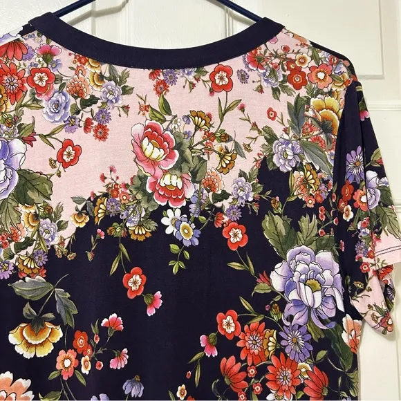 JOHNNY WAS The Janie favorite Elsa tiered henley dress purple in Size Large