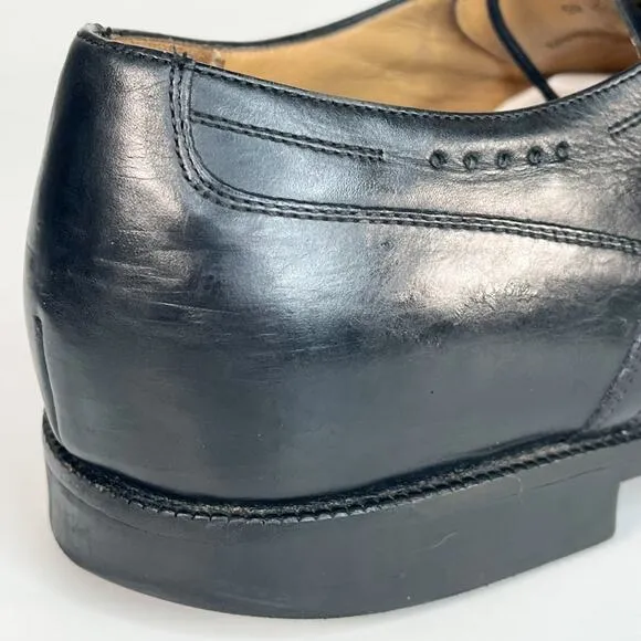 Johnston &amp; Murphy Black Leather Wingtip Derby Oxford Dress Shoes Men 13